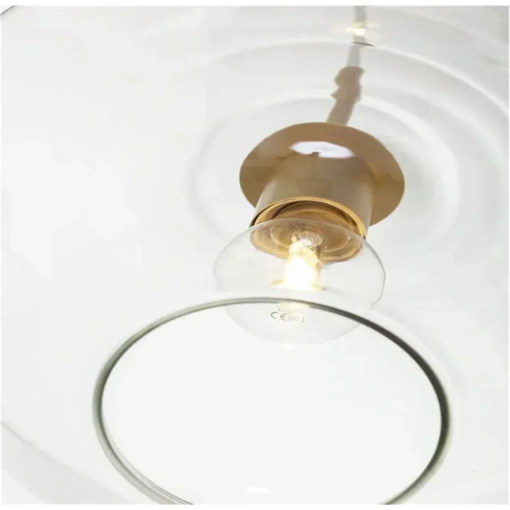 Lampă suspendată Virelo, sticlă diamant transparent/chihlimbar